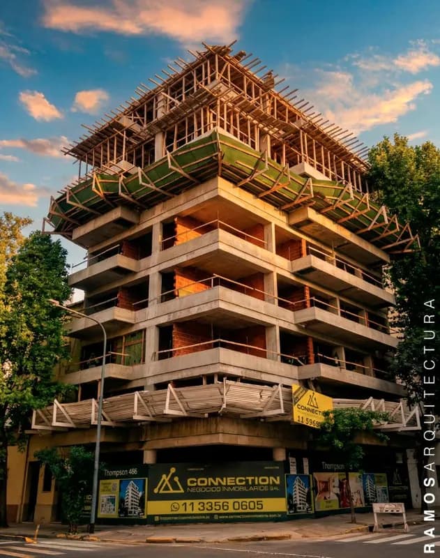 Edificio en construcción - dirección de obra por Ramos Arquitectura